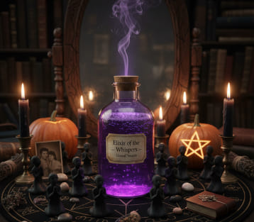 Love Spell Removal - A man and a woman sitting on a bench in a park with a love spell book and a love spell candle